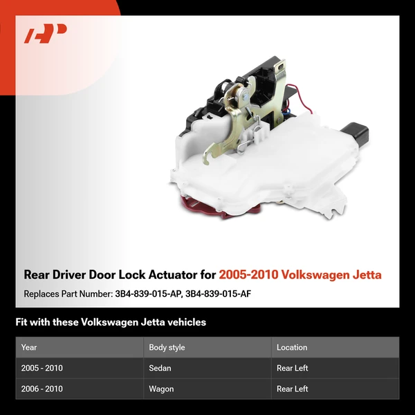 Rear Driver Door Lock Actuator for 2005-2010 Volkswagen Jetta