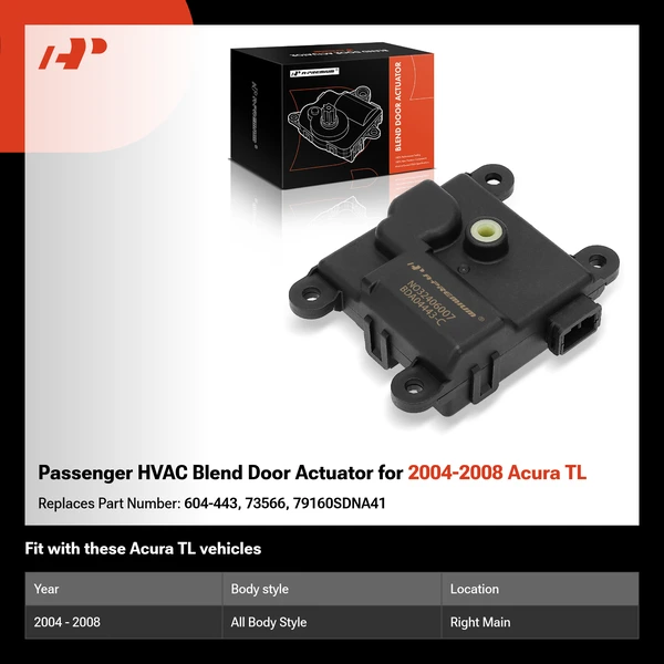 Passenger HVAC Blend Door Actuator for 2004-2008 Acura TL