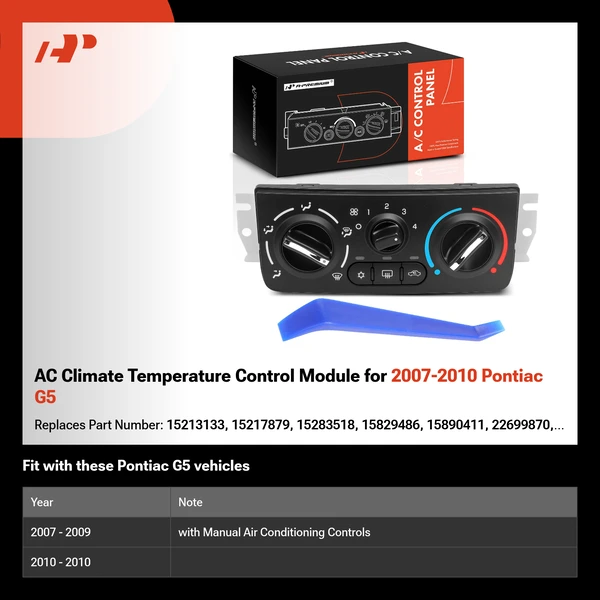 AC Climate Temperature Control Module for 2007-2010 Pontiac G5