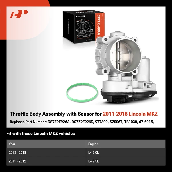 Throttle Body Assembly with Sensor for 2011-2018 Lincoln MKZ