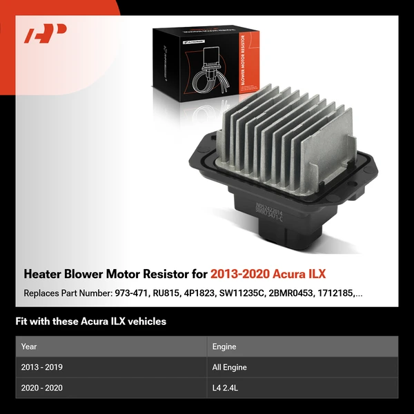 Heater Blower Motor Resistor for 2013-2020 Acura ILX