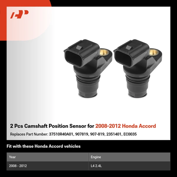 2 Pcs Camshaft Position Sensor for 2008-2012 Honda Accord