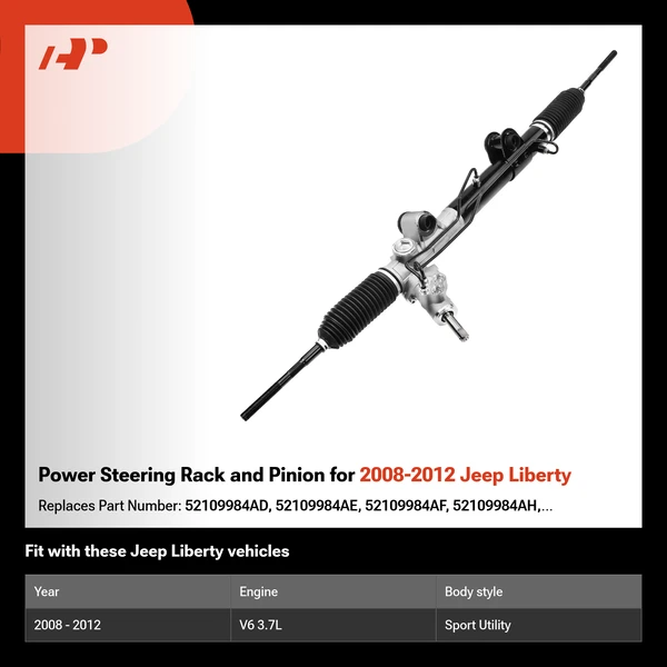 Power Steering Rack and Pinion for 2008-2012 Jeep Liberty