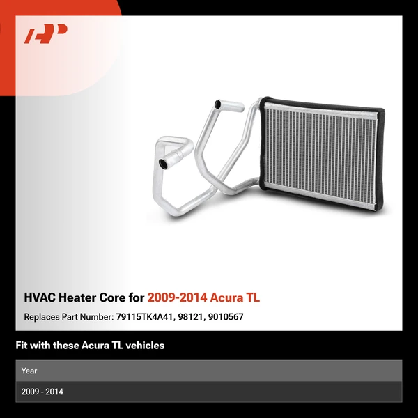 HVAC Heater Core for 2009-2014 Acura TL
