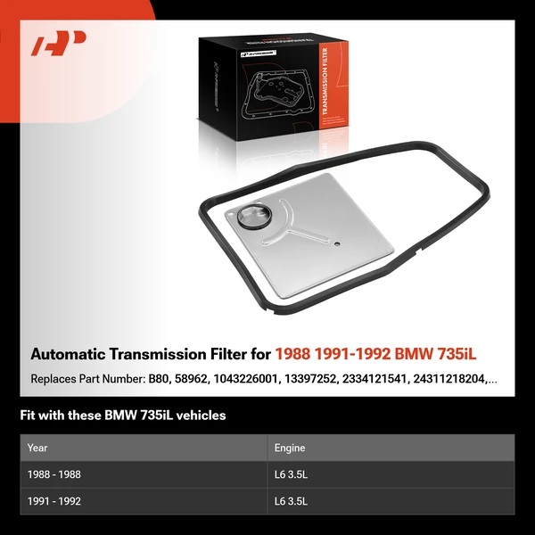 Automatic Transmission Filter for 1988 1991-1992 BMW 735iL