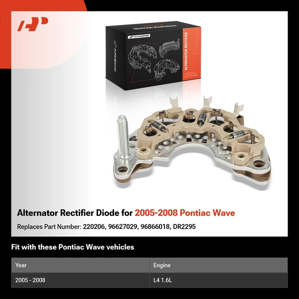 Alternator Rectifier Diode for 2005-2008 Pontiac Wave