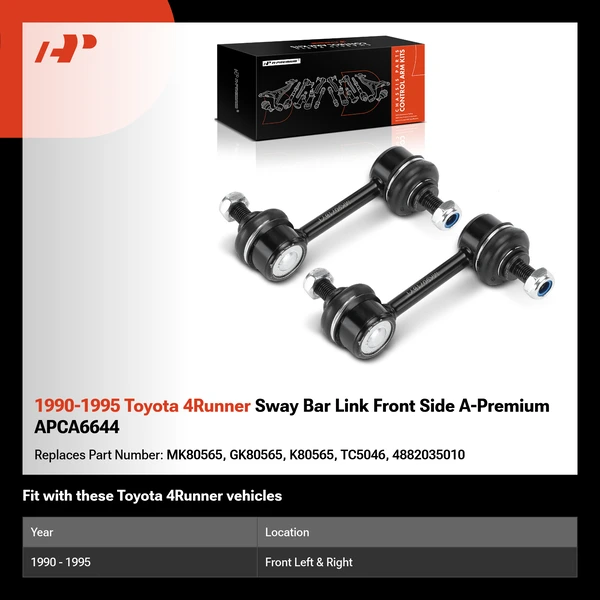 1990-1995 Toyota 4Runner Sway Bar Link Front Side A-Premium APCA6644