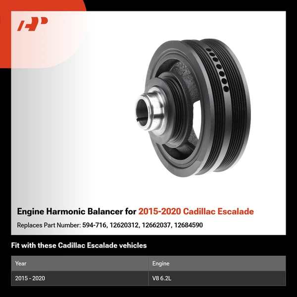 Engine Harmonic Balancer for 2015-2020 Cadillac Escalade