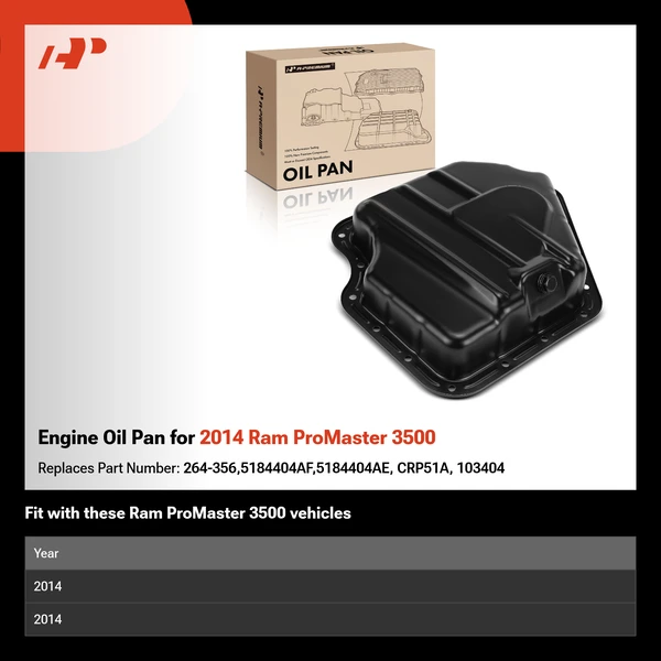 Engine Oil Pan for 2014 Ram ProMaster 3500