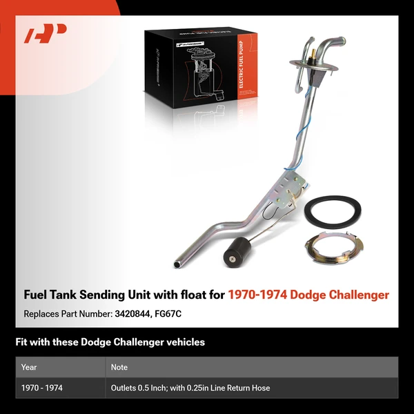 Fuel Tank Sending Unit with float for 1970-1974 Dodge Challenger
