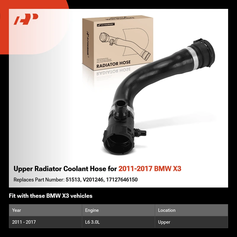 Upper Radiator Coolant Hose for 2011-2017 BMW X3