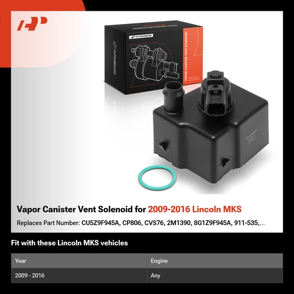 Vapor Canister Vent Solenoid for 2009-2016 Lincoln MKS