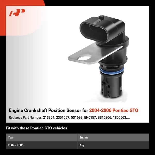 Engine Crankshaft Position Sensor for 2004-2006 Pontiac GTO