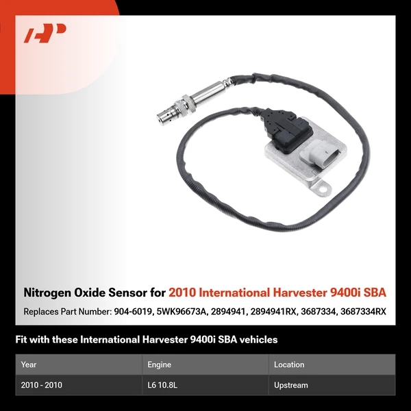 Nitrogen Oxide Sensor for 2010 International Harvester 9400i SBA
