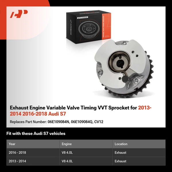 Exhaust Engine Variable Valve Timing VVT Sprocket for 2013-2014 2016-2018 Audi S7