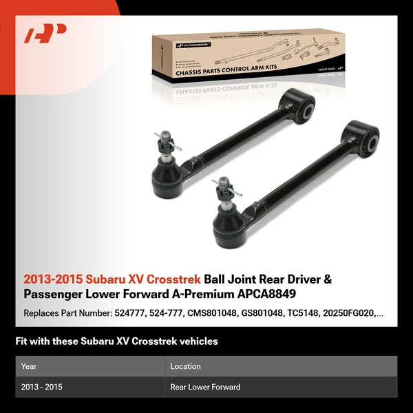 2013-2015 Subaru XV Crosstrek Ball Joint Rear Driver & Passenger Lower Forward A-Premium APCA8849