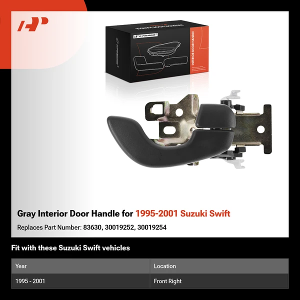 Gray Interior Door Handle for 1995-2001 Suzuki Swift