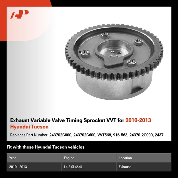Exhaust Variable Valve Timing Sprocket VVT for 2010-2013 Hyundai Tucson