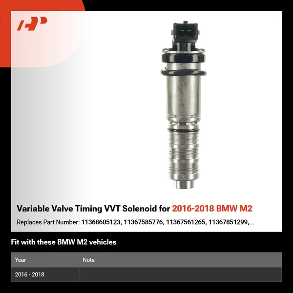 Variable Valve Timing VVT Solenoid for 2016-2018 BMW M2