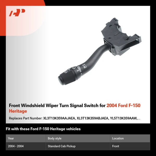 Front Windshield Wiper Turn Signal Switch for 2004 Ford F-150 Heritage