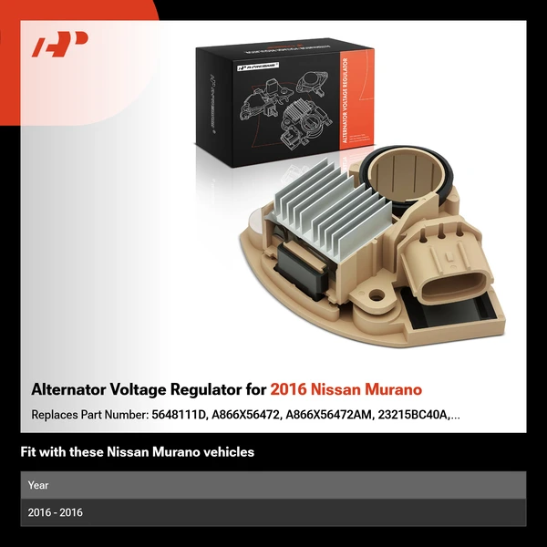 Alternator Voltage Regulator for 2016 Nissan Murano