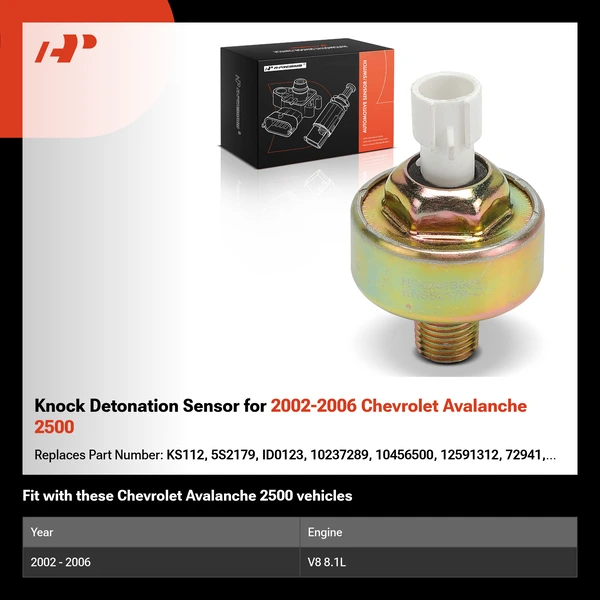Knock Detonation Sensor for 2002-2006 Chevrolet Avalanche 2500