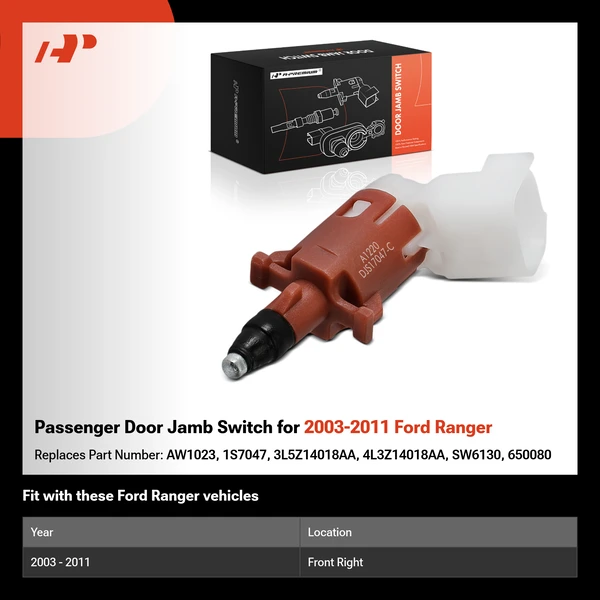 Passenger Door Jamb Switch for 2003-2011 Ford Ranger