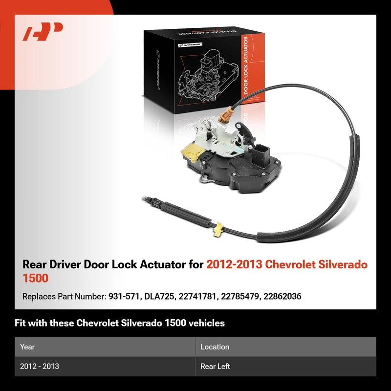 Rear Driver Door Lock Actuator for 2012-2013 Chevrolet Silverado 1500