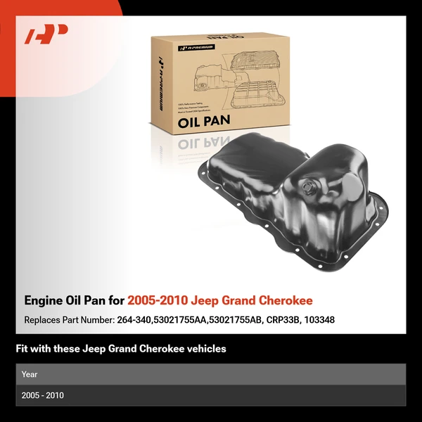 Engine Oil Pan for 2005-2010 Jeep Grand Cherokee