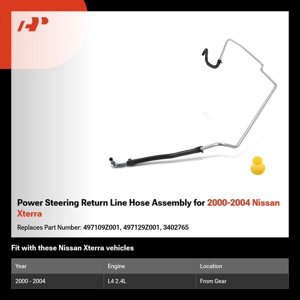 Power Steering Return Line Hose Assembly for 2000-2004 Nissan Xterra