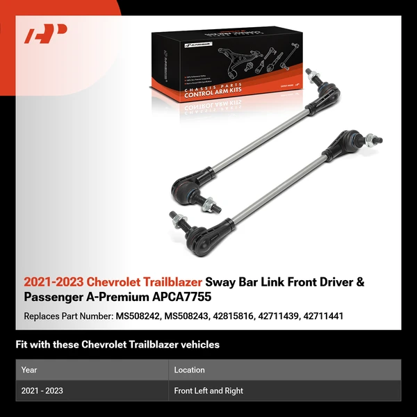 2021-2023 Chevrolet Trailblazer Sway Bar Link Front Driver & Passenger A-Premium APCA7755