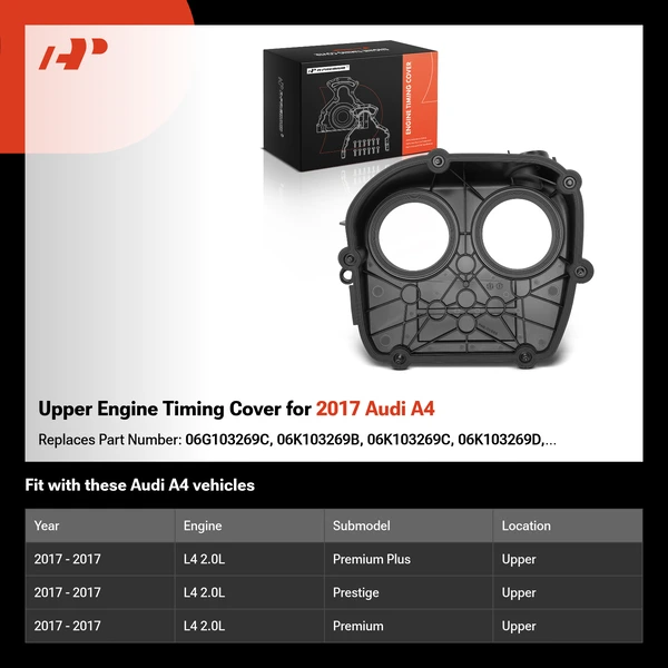Upper Engine Timing Cover for 2017 Audi A4