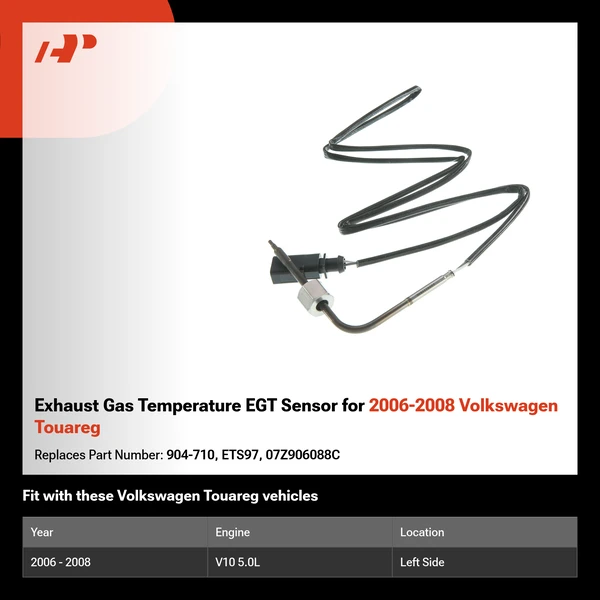 Exhaust Gas Temperature EGT Sensor for 2006-2008 Volkswagen Touareg