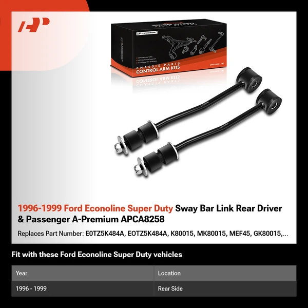 1996-1999 Ford Econoline Super Duty Sway Bar Link Rear Driver & Passenger A-Premium APCA8258