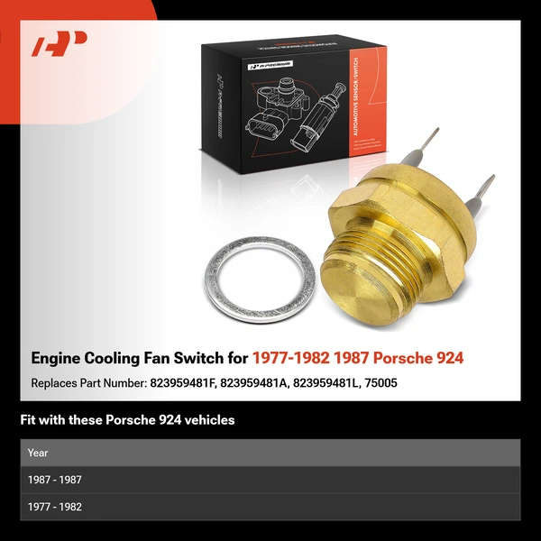 Engine Cooling Fan Switch for 1977-1982 1987 Porsche 924