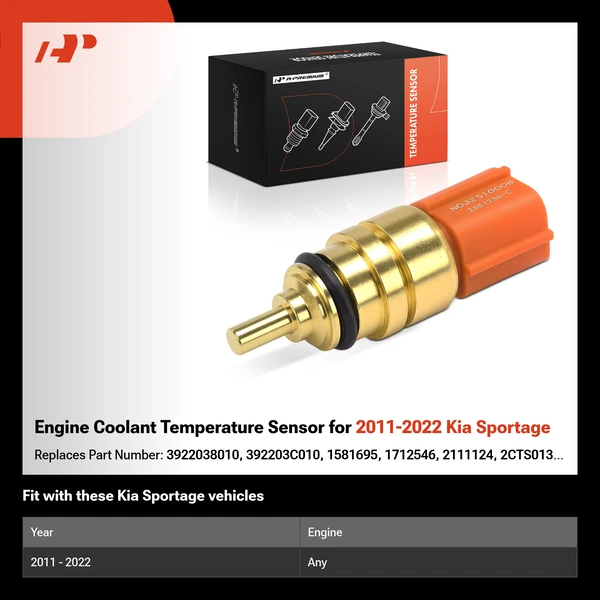 Engine Coolant Temperature Sensor for 2011-2022 Kia Sportage