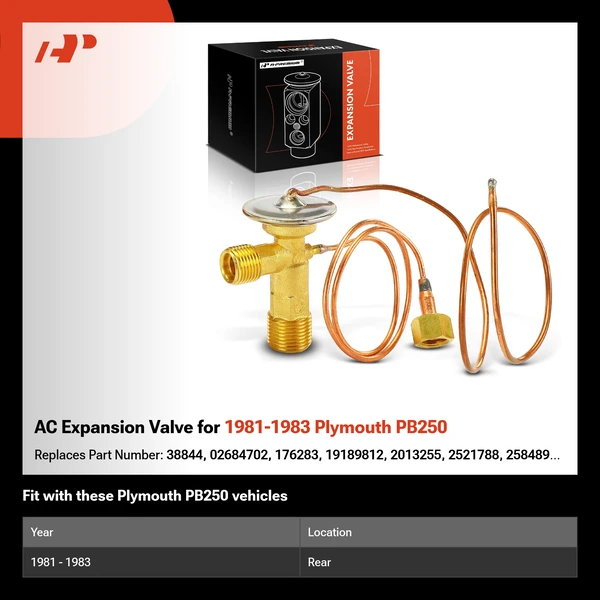 AC Expansion Valve for 1981-1983 Plymouth PB250