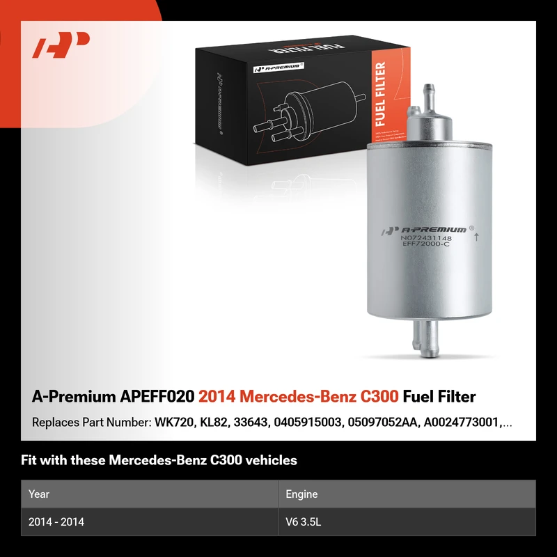 A-Premium APEFF020 2014 Mercedes-Benz C300 Fuel Filter