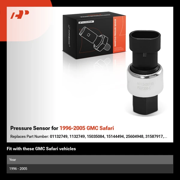 Pressure Sensor for 1996-2005 GMC Safari