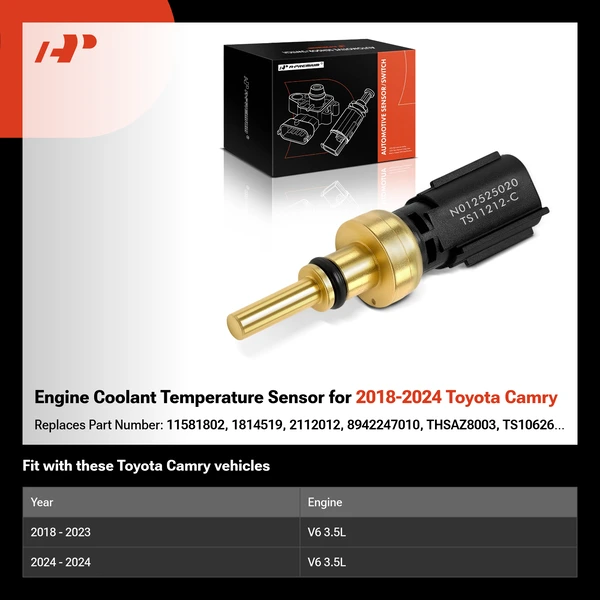 Engine Coolant Temperature Sensor for 2018-2024 Toyota Camry