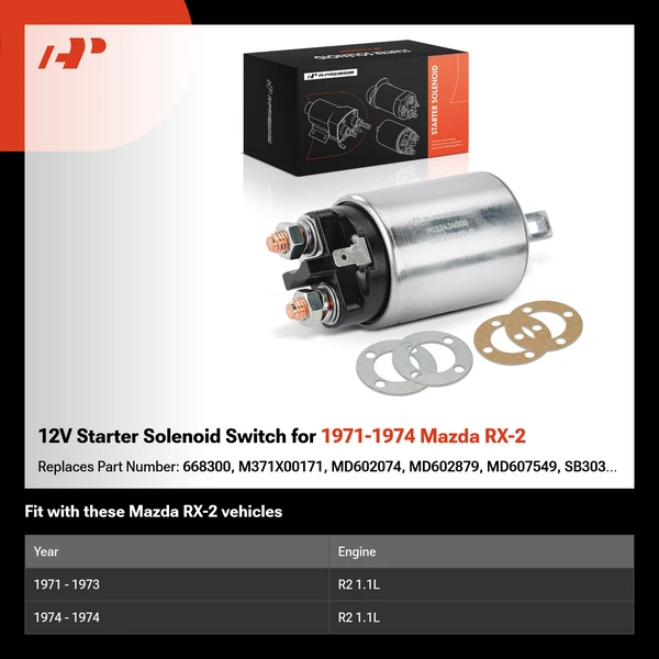 12V Starter Solenoid Switch for 1971-1974 Mazda RX-2