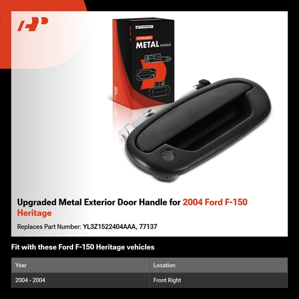 Upgraded Metal Exterior Door Handle for 2004 Ford F-150 Heritage