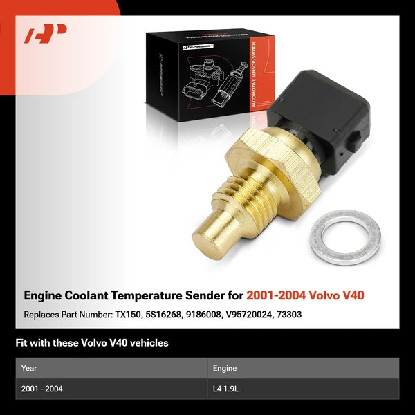 Engine Coolant Temperature Sender for 2001-2004 Volvo V40