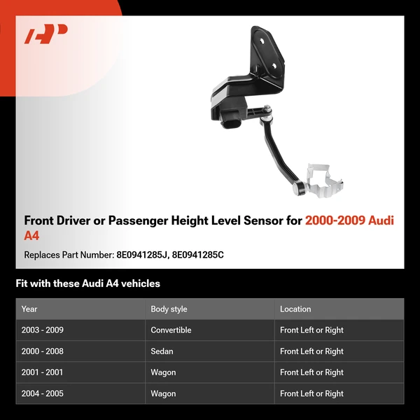 Front Driver or Passenger Height Level Sensor for 2000-2009 Audi A4