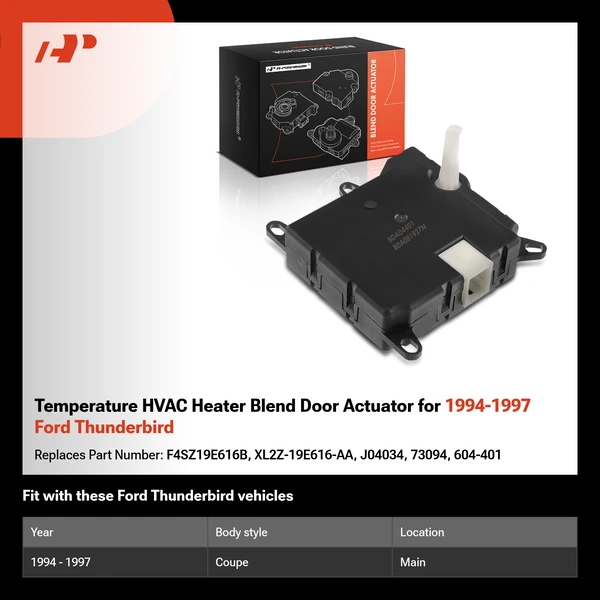 Temperature HVAC Heater Blend Door Actuator for 1994-1997 Ford Thunderbird