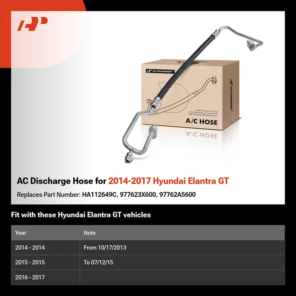 AC Discharge Hose for 2014-2017 Hyundai Elantra GT