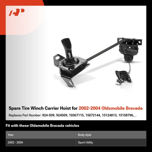 Spare Tire Winch Carrier Hoist for 2002-2004 Oldsmobile Bravada