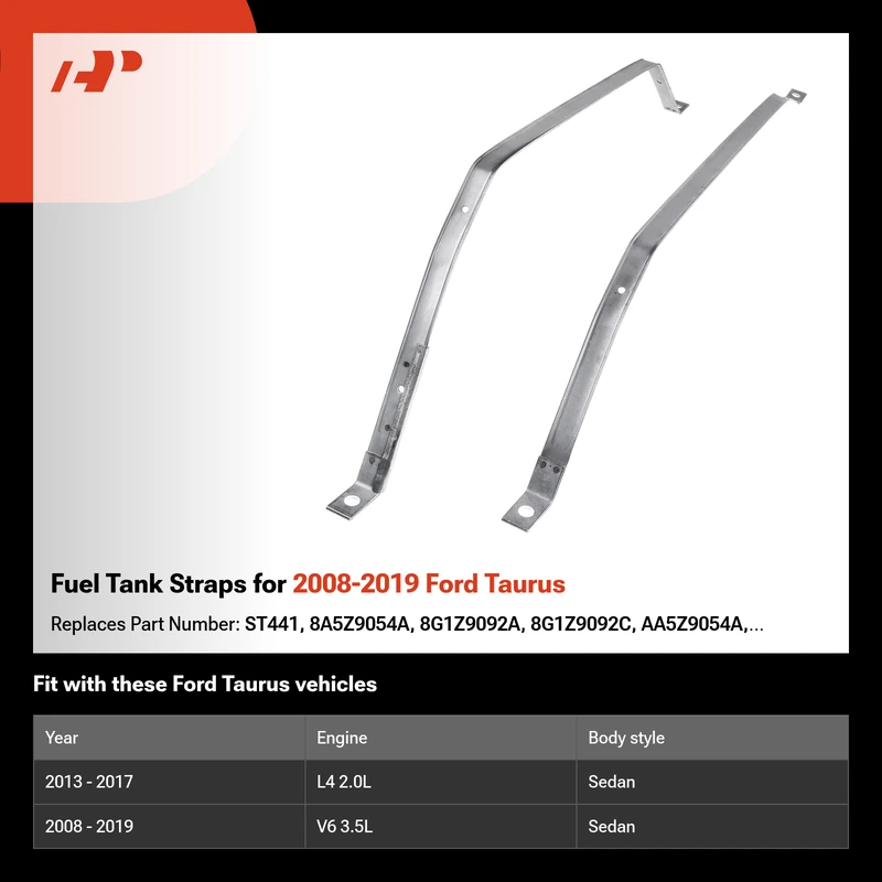 Fuel Tank Straps for 2008-2019 Ford Taurus