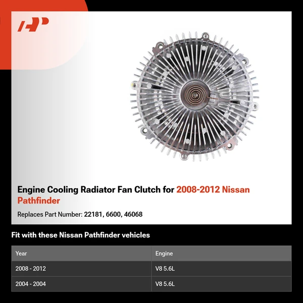Engine Cooling Radiator Fan Clutch for 2008-2012 Nissan Pathfinder