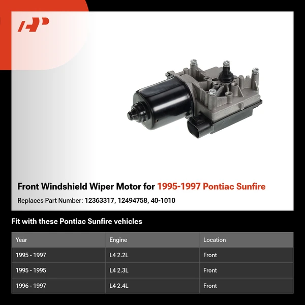 Front Windshield Wiper Motor for 1995-1997 Pontiac Sunfire